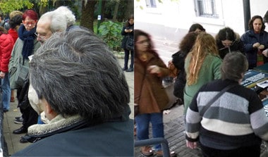 Baldosas por memoria en Villa Pueyrredón