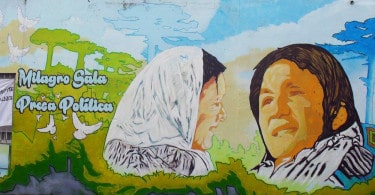 mural por la libertad de milagro sala en saavedra