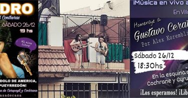 música en la terraza de casa