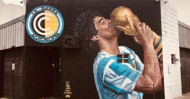 Mural de Maradona en Agronomía