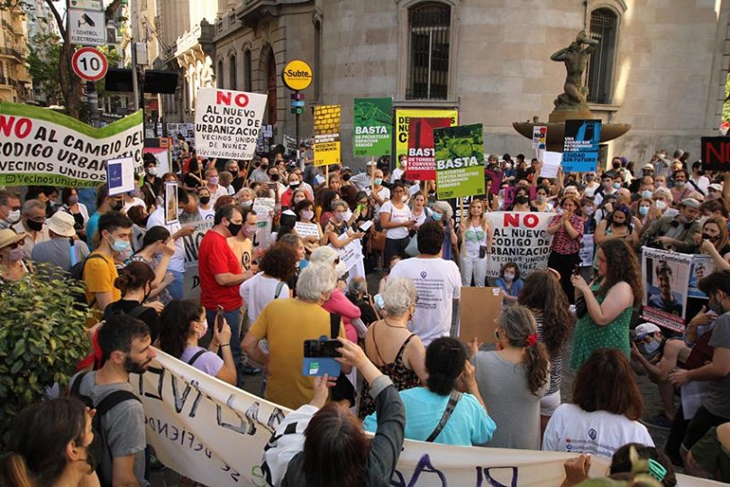 Manifestacion en contra del código urbanístico porteño