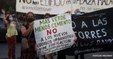 Protesta contra el Código Urbanístico