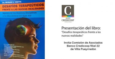 Presentan libro de educación en Banco Credicoop en Villa Pueyrredón