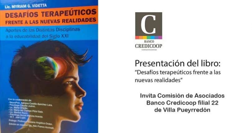 Presentan libro de educación en Banco Credicoop en Villa Pueyrredón