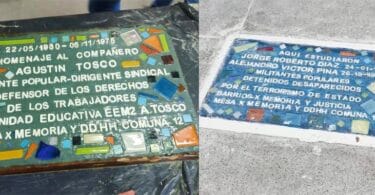 Baldosas por la memoria en la Comuna 12