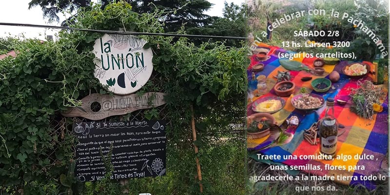 Celebración con la Pachamama en Huertta La unión