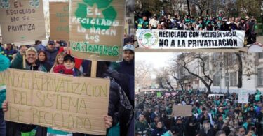 Movilizacion en contra de la privatización del reciclado